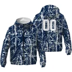 personalized dallas cowboys brushstroke pattern blue windbreaker jacket best selling
