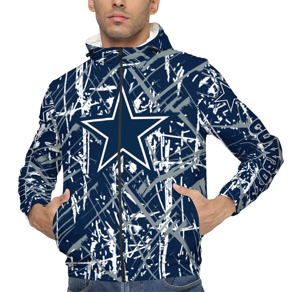 personalized dallas cowboys brushstroke pattern blue windbreaker jacket top rated personalized dallas cowboys brushstroke pattern blue windbreaker jacket top rated