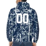 personalized dallas cowboys brushstroke pattern blue windbreaker jacket best selling