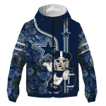 personalized dallas cowboys football micky mouse blue windbreaker jacket best selling