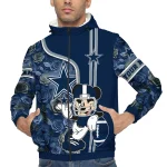 personalized dallas cowboys football micky mouse blue windbreaker jacket best selling