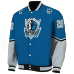 personalized dallas mavericks chevron style blue varsity jacket best selling
