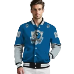 personalized dallas mavericks chevron style blue varsity jacket best selling