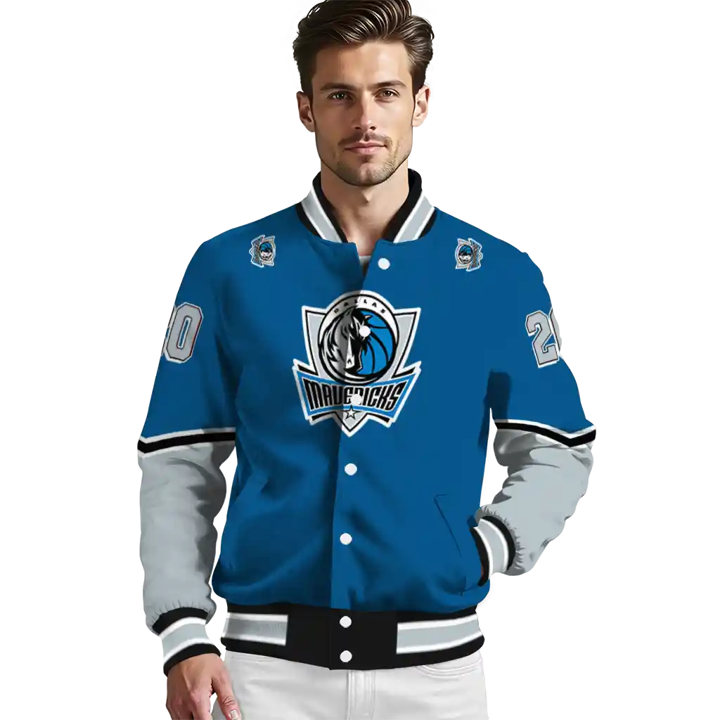 personalized dallas mavericks chevron style blue varsity jacket high quality personalized dallas mavericks chevron style blue varsity jacket high quality