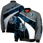 personalized dallas mavericks electric flash blue bomber jacket best selling