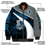 personalized dallas mavericks electric flash blue bomber jacket best selling