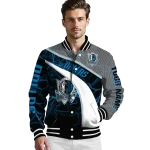 personalized dallas mavericks electric flash blue varsity jacket best selling