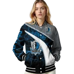 personalized dallas mavericks electric flash blue varsity jacket best selling