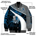 personalized dallas mavericks electric flash blue varsity jacket best selling