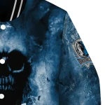 personalized dallas mavericks skull cluster blue varsity jacket best selling