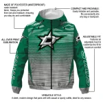 personalized dallas stars pattern layers green windbreaker jacket best selling