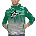 personalized dallas stars pattern layers green windbreaker jacket best selling