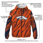 personalized denver broncos abstract streaks orange windbreaker jacket best selling