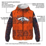 personalized denver broncos cat eyes orange windbreaker jacket best selling