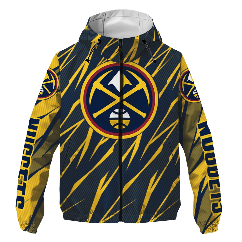 personalized denver nuggets abstract streaks blue windbreaker jacket best selling personalized denver nuggets abstract streaks blue windbreaker jacket best selling