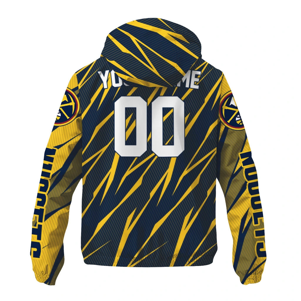 personalized denver nuggets abstract streaks blue windbreaker jacket fashion forward personalized denver nuggets abstract streaks blue windbreaker jacket fashion forward