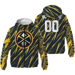 personalized denver nuggets abstract streaks blue windbreaker jacket best selling