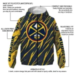 personalized denver nuggets abstract streaks blue windbreaker jacket best selling