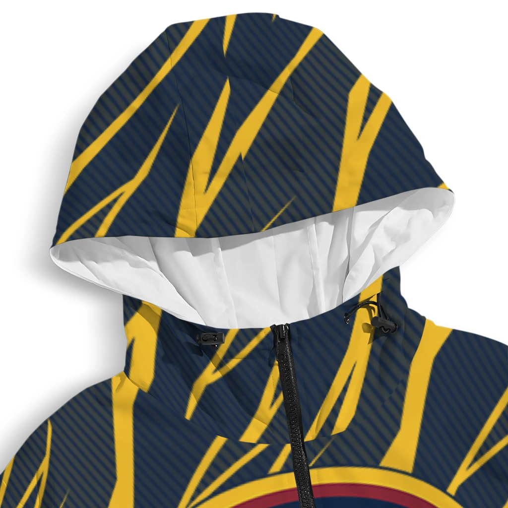 personalized denver nuggets abstract streaks blue windbreaker jacket premium grade personalized denver nuggets abstract streaks blue windbreaker jacket premium grade