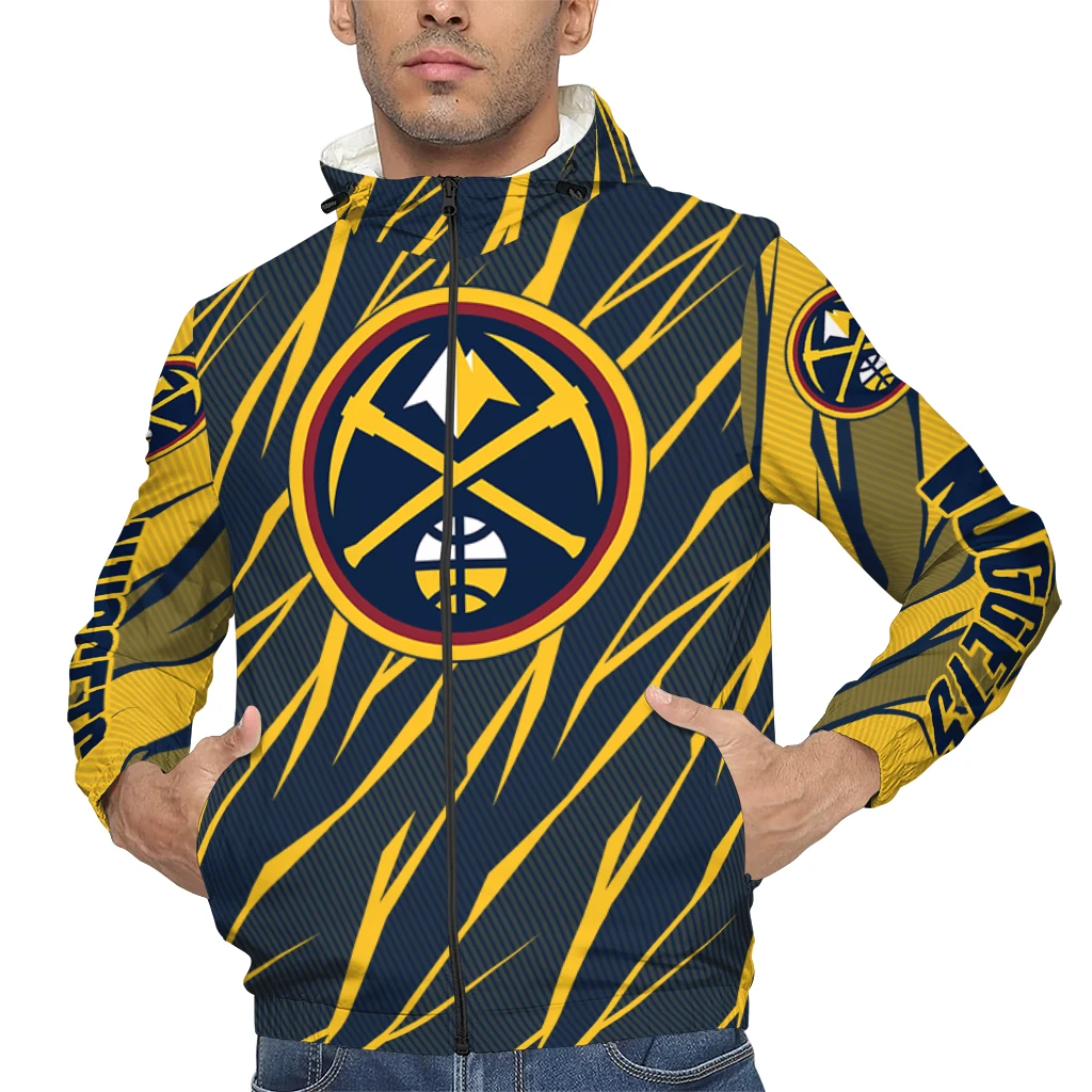 personalized denver nuggets abstract streaks blue windbreaker jacket top rated personalized denver nuggets abstract streaks blue windbreaker jacket top rated