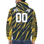 personalized denver nuggets abstract streaks blue windbreaker jacket best selling