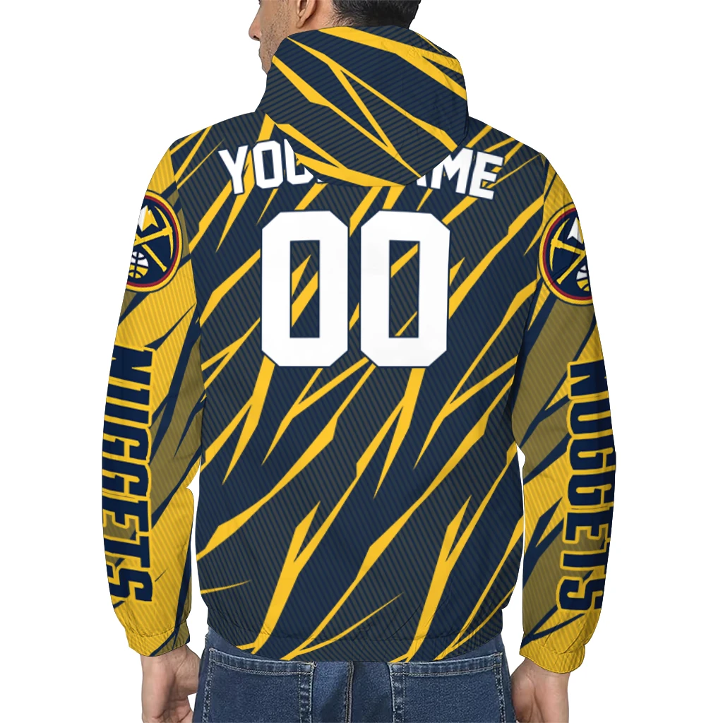 personalized denver nuggets abstract streaks blue windbreaker jacket trendy personalized denver nuggets abstract streaks blue windbreaker jacket trendy
