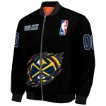 personalized denver nuggets claw edge black bomber jacket best selling