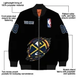 personalized denver nuggets claw edge black bomber jacket best selling