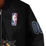 personalized denver nuggets claw edge black bomber jacket best selling