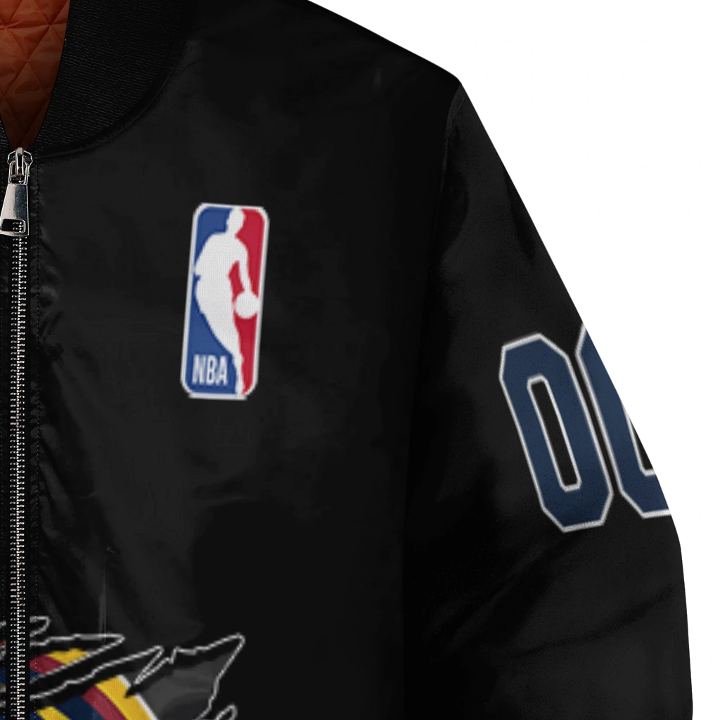 personalized denver nuggets claw edge black bomber jacket premium grade personalized denver nuggets claw edge black bomber jacket premium grade