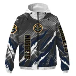 personalized denver nuggets claw mesh blue gray windbreaker jacket best selling