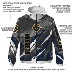 personalized denver nuggets claw mesh blue gray windbreaker jacket best selling