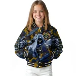 personalized denver nuggets skull horde blue varsity jacket best selling