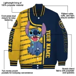 personalized denver nuggets stitch laughing blue varsity jacket best selling