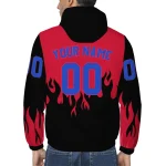 personalized detroit pistons flame trim red black windbreaker jacket best selling