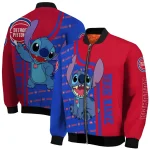 personalized detroit pistons stitch laughing red bomber jacket best selling