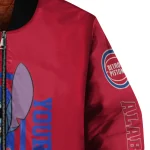 personalized detroit pistons stitch laughing red bomber jacket best selling