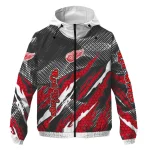 personalized detroit red wings claw mesh red gray windbreaker jacket best selling