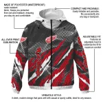 personalized detroit red wings claw mesh red gray windbreaker jacket best selling