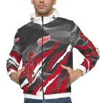 personalized detroit red wings claw mesh red gray windbreaker jacket best selling