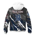 personalized detroit tigers claw mesh navy gray windbreaker jacket best selling