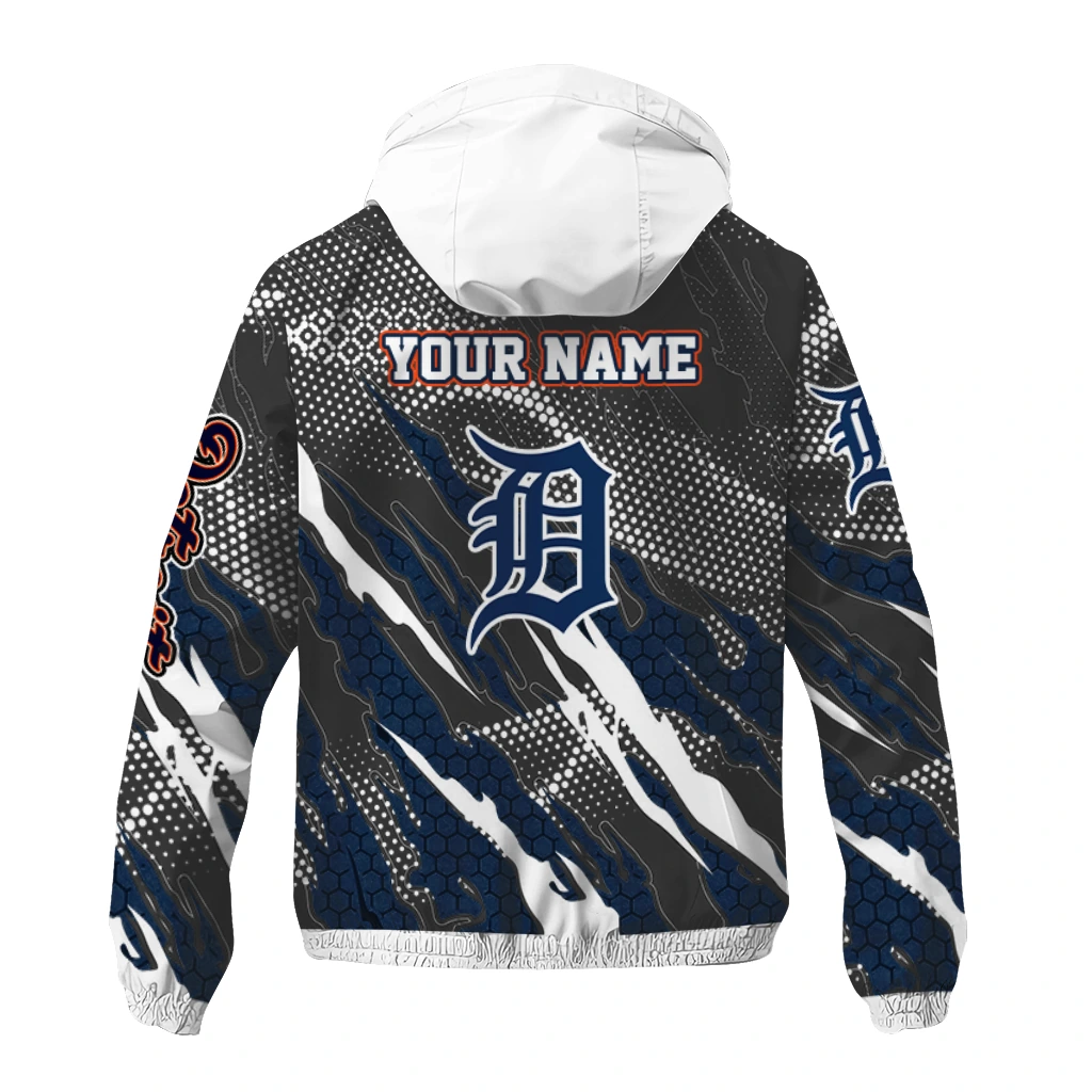 personalized detroit tigers claw mesh navy gray windbreaker jacket fashion forward personalized detroit tigers claw mesh navy gray windbreaker jacket fashion forward