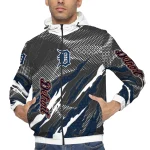 personalized detroit tigers claw mesh navy gray windbreaker jacket best selling