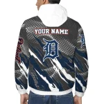 personalized detroit tigers claw mesh navy gray windbreaker jacket best selling