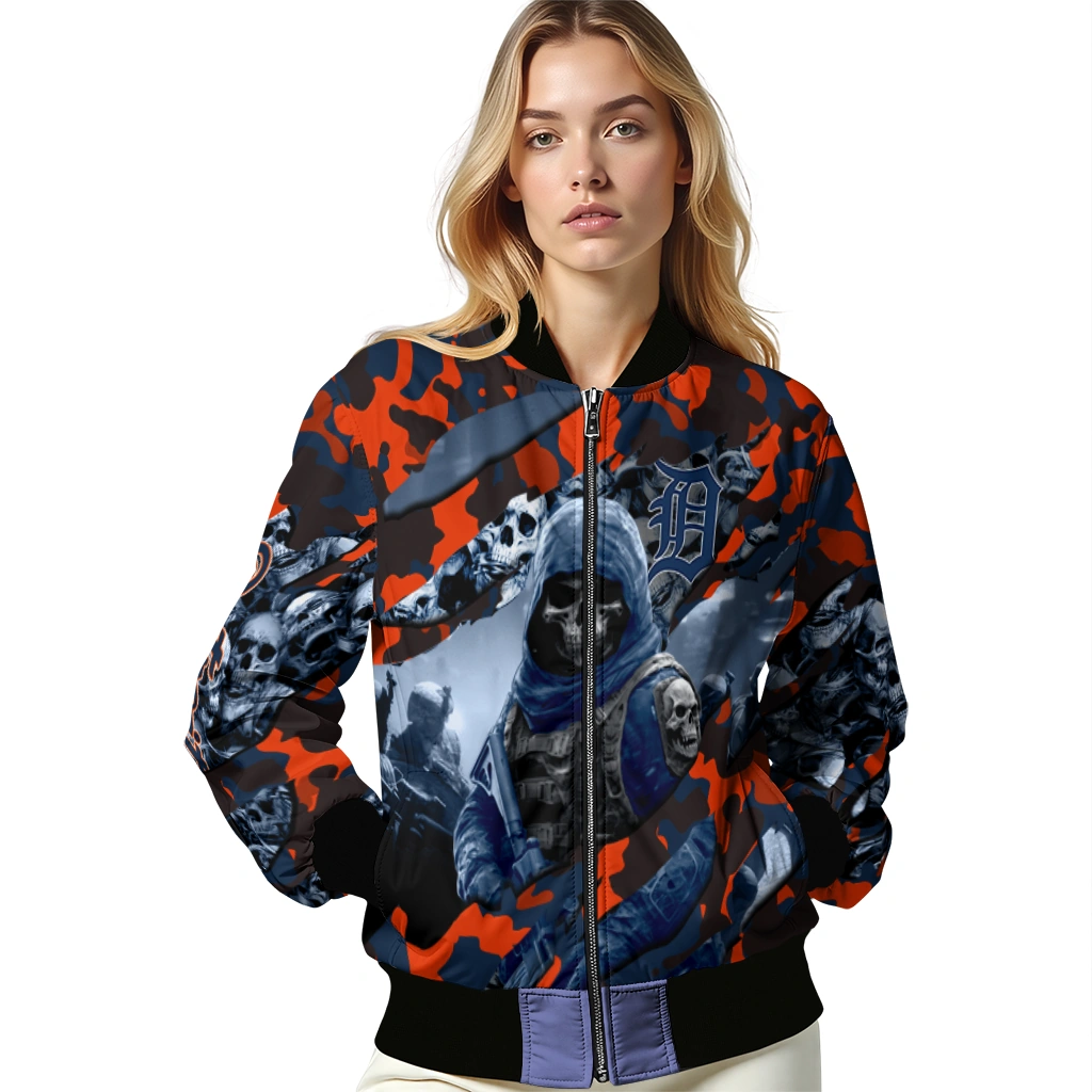 personalized detroit tigers skull horde navy bomber jacket latest model personalized detroit tigers skull horde navy bomber jacket latest model
