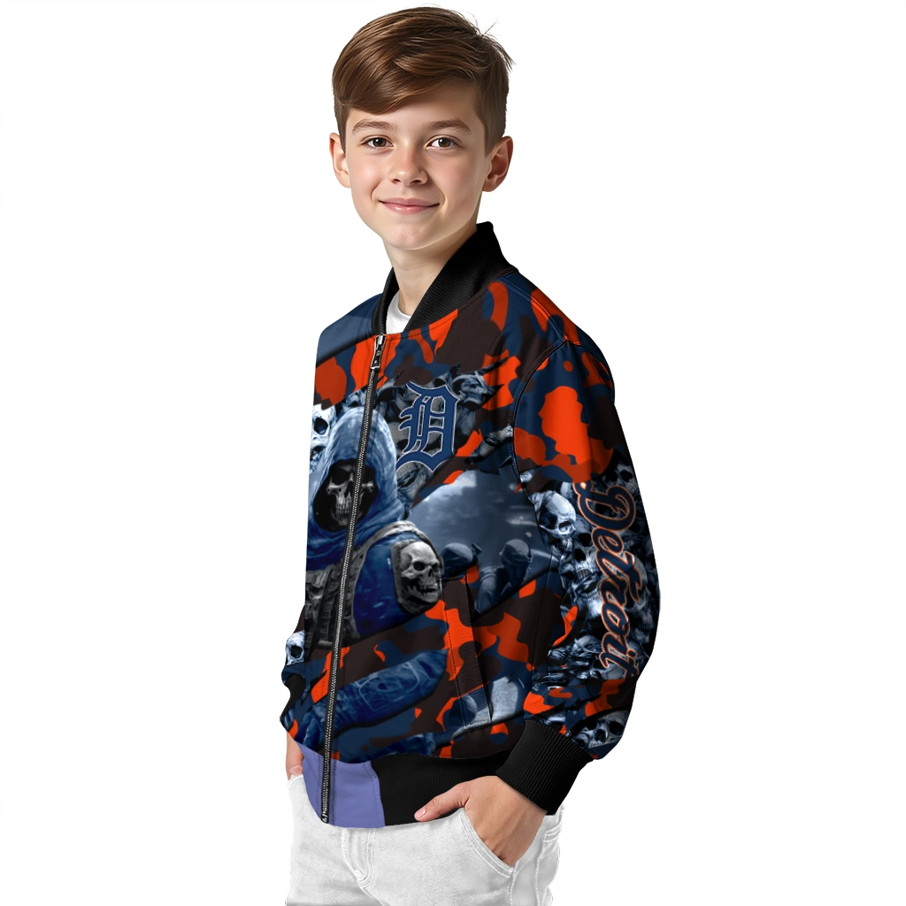 personalized detroit tigers skull horde navy bomber jacket trendy personalized detroit tigers skull horde navy bomber jacket trendy