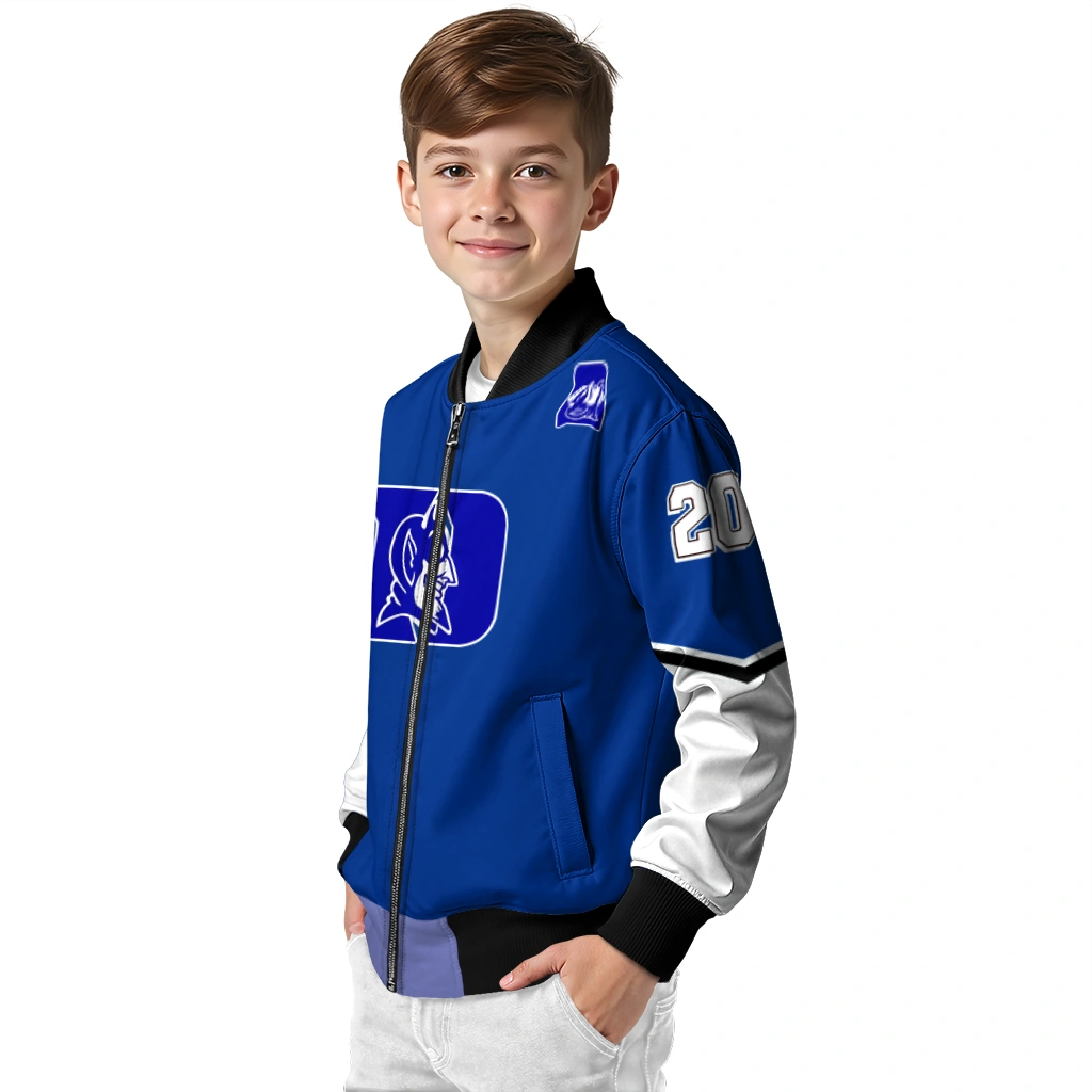 personalized duke blue devils chevron style blue bomber jacket trendy personalized duke blue devils chevron style blue bomber jacket trendy