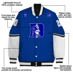 personalized duke blue devils chevron style blue varsity jacket best selling