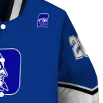 personalized duke blue devils chevron style blue varsity jacket best selling