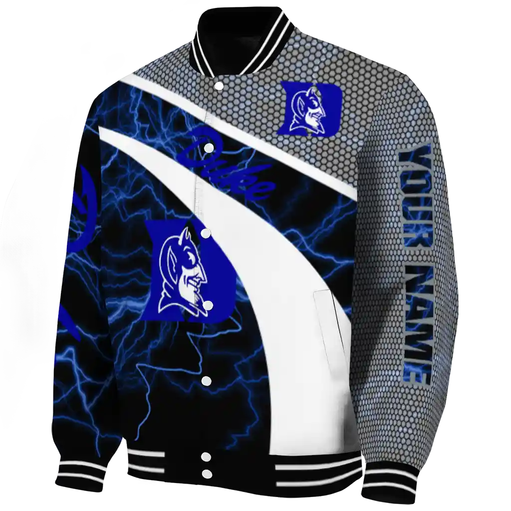 personalized duke blue devils electric flash blue varsity jacket best selling personalized duke blue devils electric flash blue varsity jacket best selling